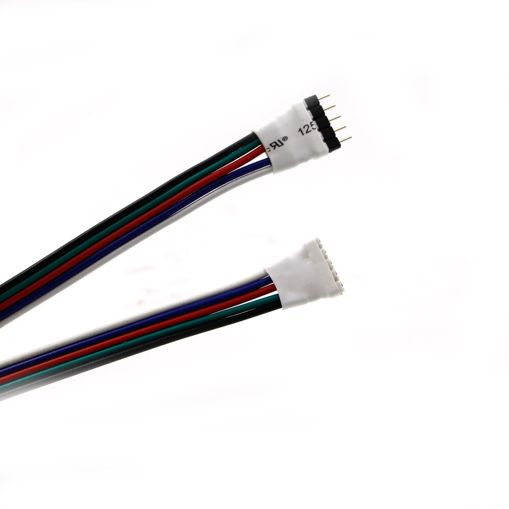 5pcs RGB RGBW connector Male Female plug wire socket connect Cable Wire for 5050 3528 LED Strip light strip to controller