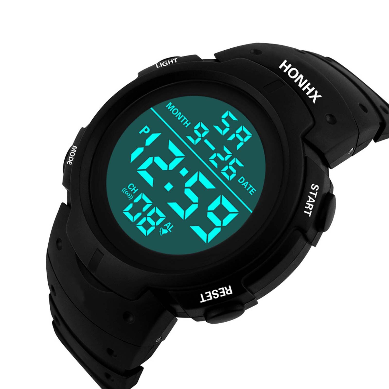 Luxe Horloges Heren Honhx Luxe Heren Digitale Led Horloge Datum Sport Mannen Outdoor Elektronische Horloge Часы Мужские