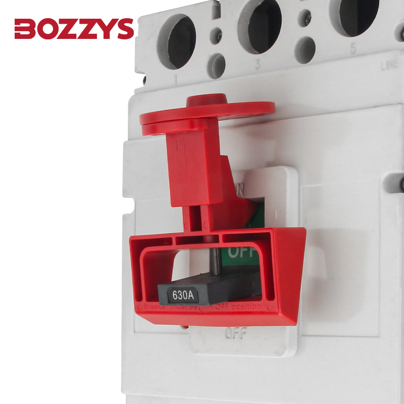 BOZZYS 3-Phase Large Circuit Breaker Lockout for a Range of 3-Phase Breaker Handles up to 0.8 in Thick and 3 in. Wide BD-D29