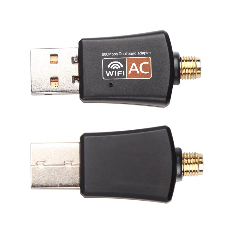 600M Dual-band Wireless Network Card, Computer External Usb Wifi Receiving Transmitter 2.4G/5G Antenna