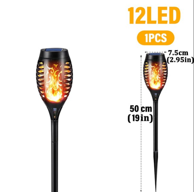 12/33/96led Zonne-Vlamzaklampen Flikkerend Licht Waterdichte Tuindecoratie Buiten Gazon Pad Tuin Patio Staande Lampen: Blauw / 6-10W