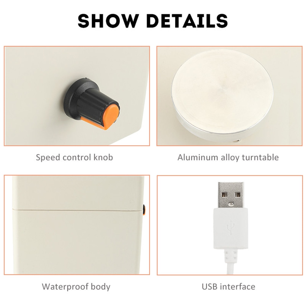 4.5cm Mini Electric Pottery Wheel Machine 5V USB Pottery Wheels Clay Throwing Making Ceramic Machine Ceramic Clay Potter Kit