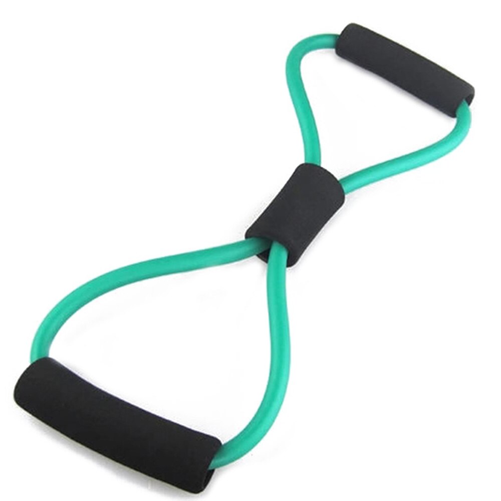 Chest Expander Resistance Bands 8 Shaped Exercise Stretching Strap for Home Exercise Fitness (Yellow): Green