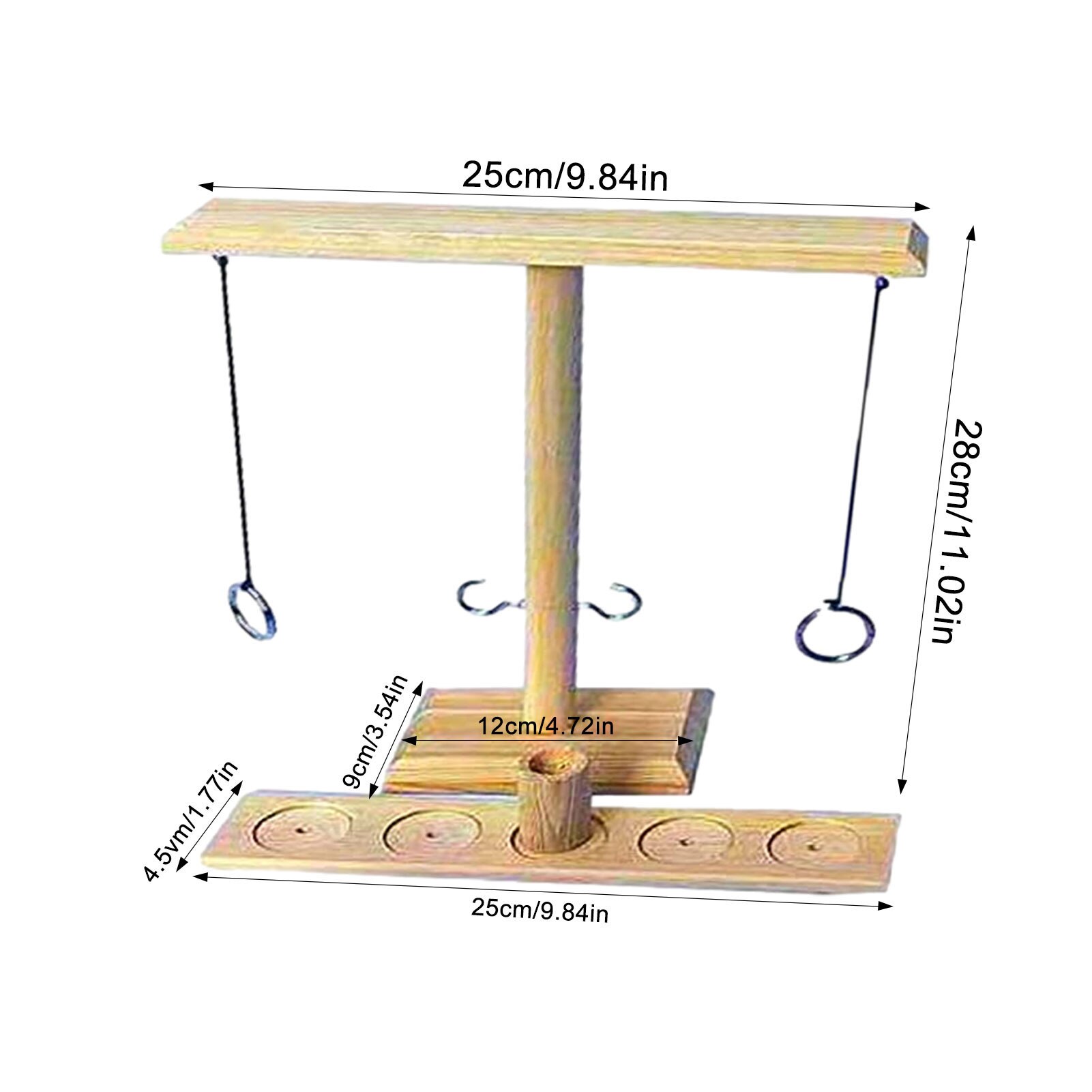 Party toys Leisure Industrial Style Bar Drink Shop Handmade Wooden Ring Toss Hooks Fast-paced Interactive Game For Bars Home