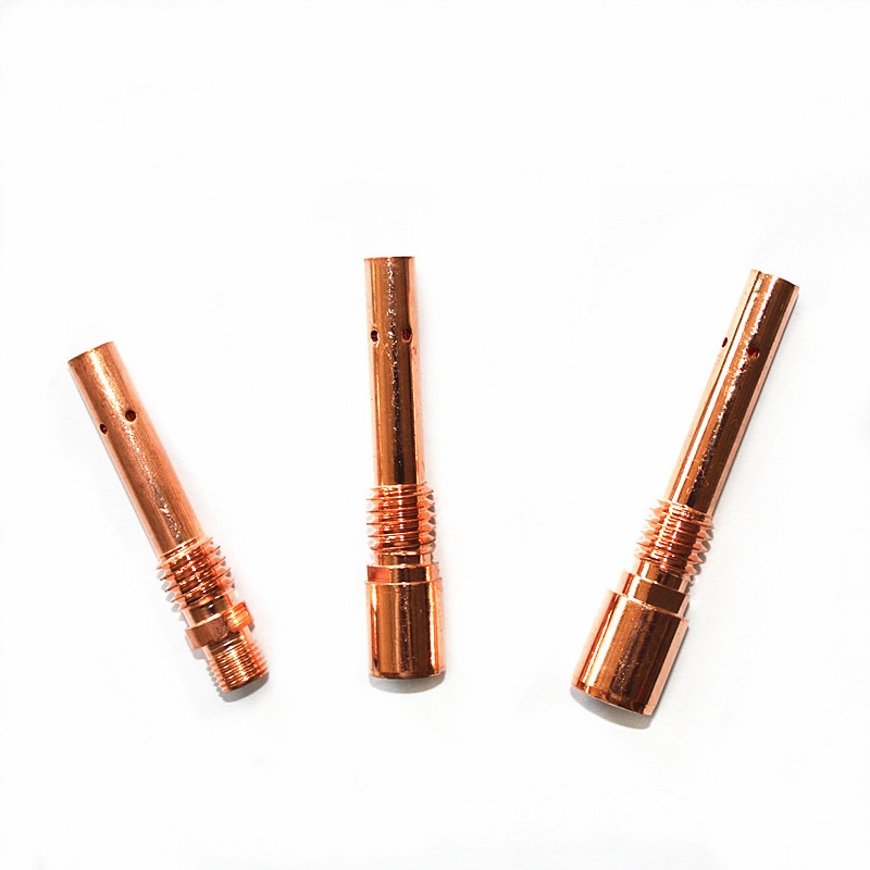 Fil interne en cuivre rouge tige conductrice Protection contre le dioxyde de carbone support de soudage bielle 500am14X1mm cuivre rouge