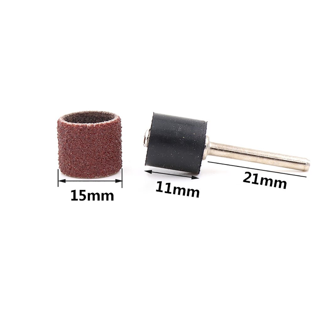 1/4 ''1/2'' bandes de ponçage manches de tambour 80-600 grain pour Dremel lime à ongles manucure