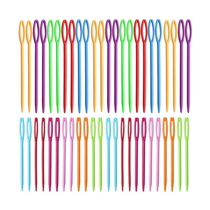 Color Plastic Sewing Needle Safety Plastic Lace Needle Handicraft Additional Locking Stitch Mark