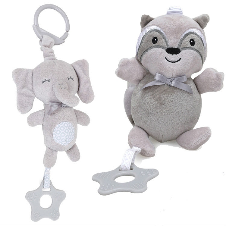 Baby Kinderen Rammelaar Speelgoed Cartoon Dier Pluche Hand Bell Kinderwagen Bijtring Wieg Opknoping Rammelaars Baby Trooster Speelgoed