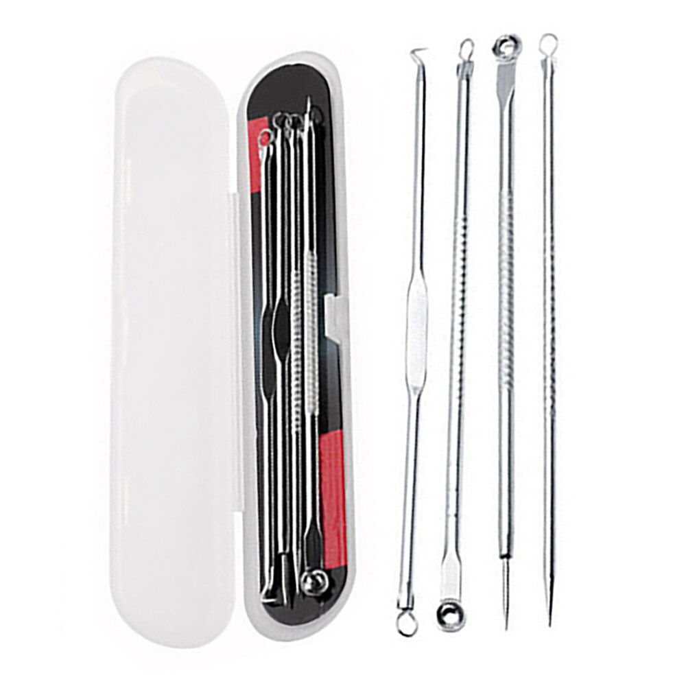 Mee-eter comedonen acne puistje mee-eter verwijderaar gereedschap lepel voor gezichtshuidverzorging naalden gezichtsporiënreiniger puistjesverwijderaar