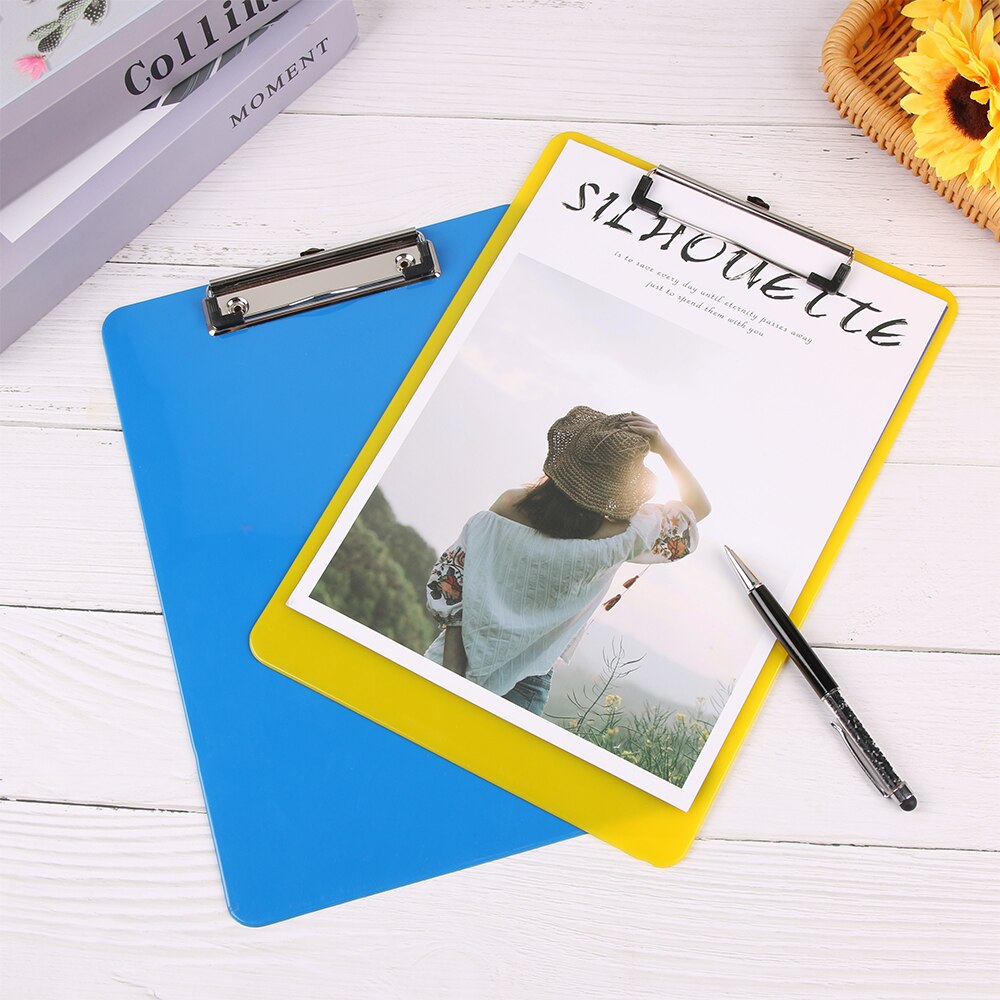 1 PC Multi-Function Plastic Clipboards Writing Board A4 Clip Folder Board Storage Files Stationery Office School Supplies