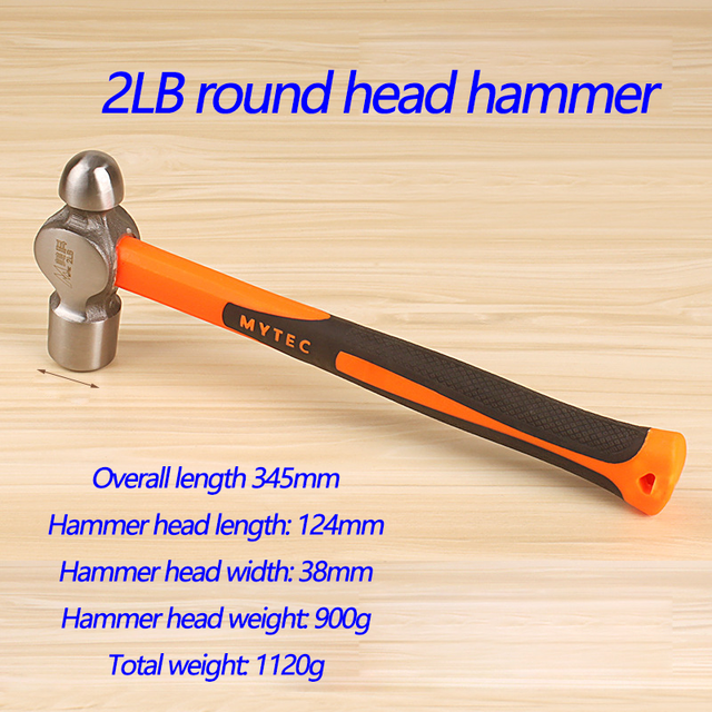 Hammer claw hammer one fitter's hammer multi-function hammer hammer round head small nail hammer woodworking tools household fla: 2lb round head