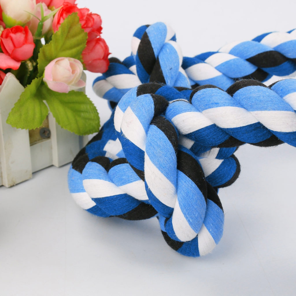 Pet Indestructible Dog Chew Toy Tough Nature Cotton for Medium and Large Breed Funny Simulated Bone Braided Rope Chew Knot Toys
