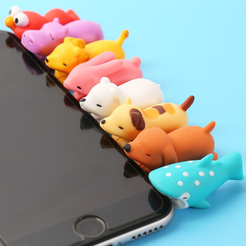 Cable Management Cable bite Protector Winder Cable Animal Shaped Tiger Cable Dog Shape Earphone Accessories & Parts