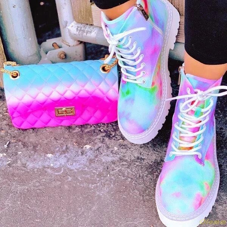Women Shoes Women Boots Autumn Short Boots Outdoor Round Head Dyeing Plus Size 43 Mujer Femme Shoe Female Boots
