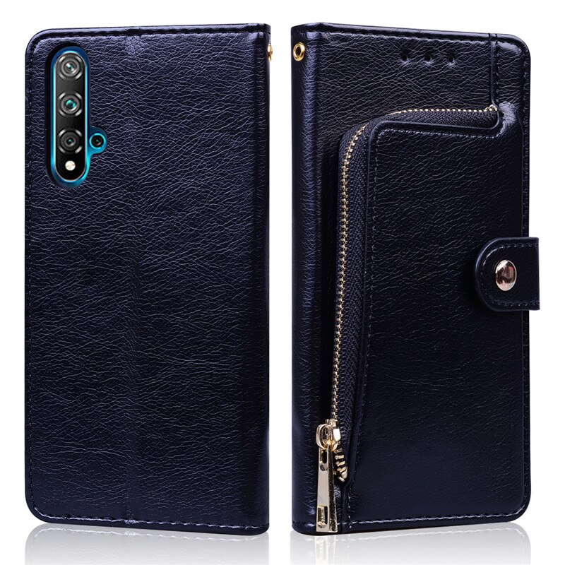 Voor huawei nova 5t hoesje zachte siliconen luxe leren portemonnee flip case voor coque huawei nova 5t yal -l21 telefoonhoesjes funda