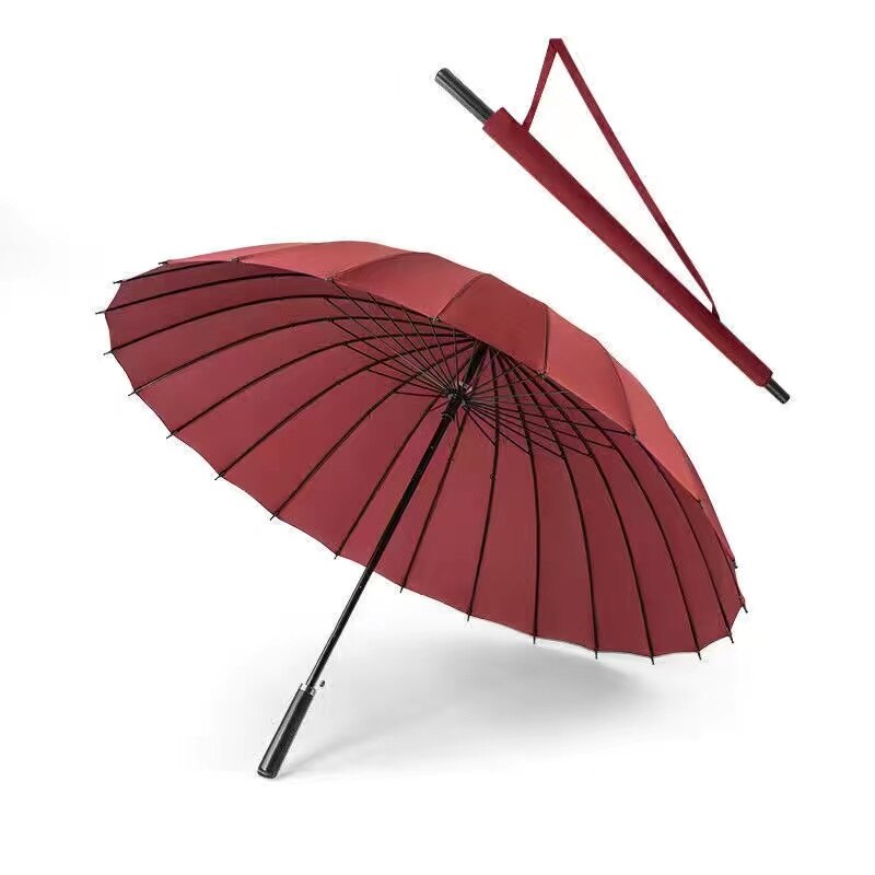 Paraguas de para hombre, marco de fibra de vidrio resistente al viento, automático, 24K,: 24DH03
