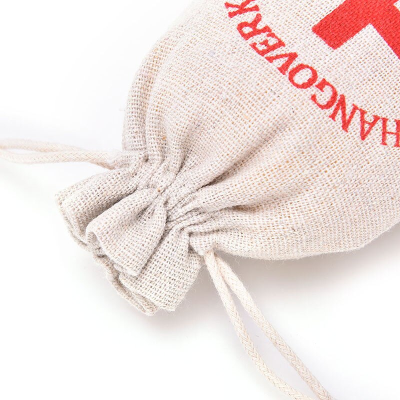 10pcs/lot Linen Pouches Cross Pattern Drawstring Bags Jewelry Packaging Natural Color Cotton Drawstring Bags