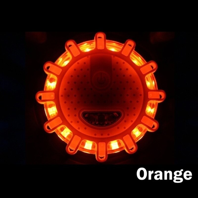 LED Notfall Auto Taschenlampe Batterie angetrieben Blinkende warnen Nacht Lichter bin Straßenrand Rabatt Leuchtfeuer verrotten Gelb Straße Magnetische Lampe: Orange / 12LED