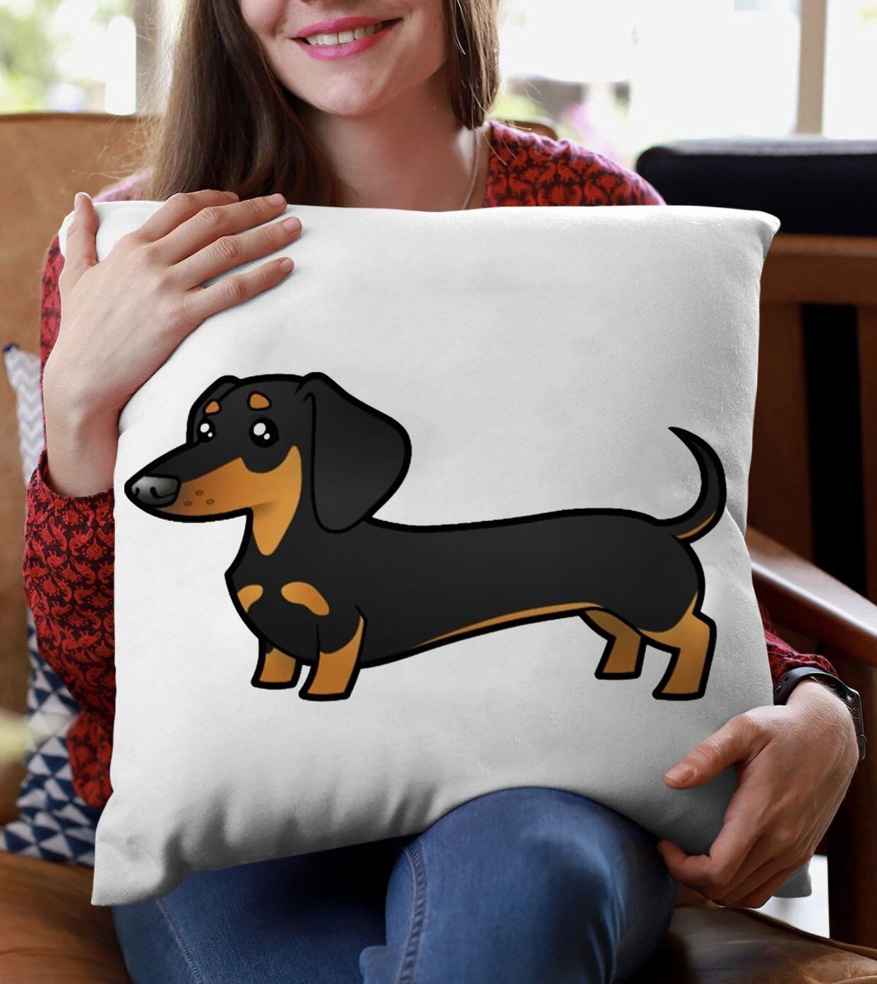 Perro Salchicha Almohadon Perro Funda De Almohada Con Forma De
