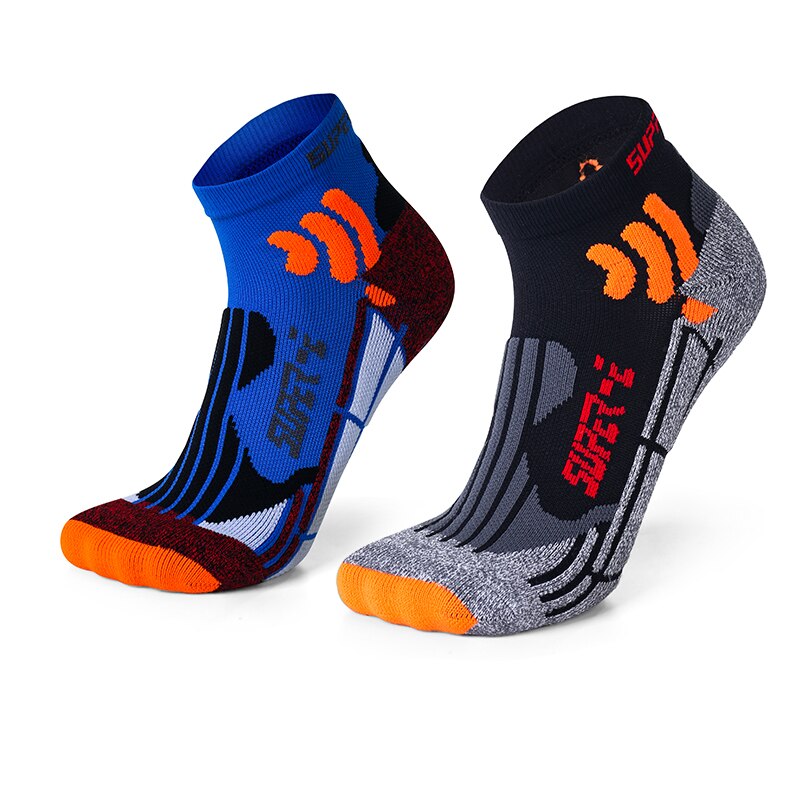 2020 nuovi Sport Calzini e Calzettoni degli uomini Della Caviglia Corsa E Jogging Calzino di Sport Ciclismo Basket Best Da Ginnastica Da Trekking Sci Hockey Termico Calzini E Calzettoni commercio all'ingrosso: 2 pair blue black