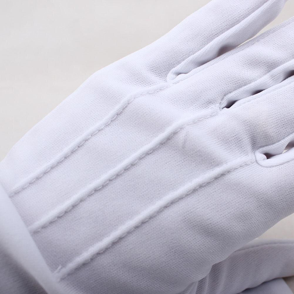 Mannen Katoen Witte Smoking Handschoenen Formele Uniform Guard Band Butler Handschoenen Voor Student School Optredens