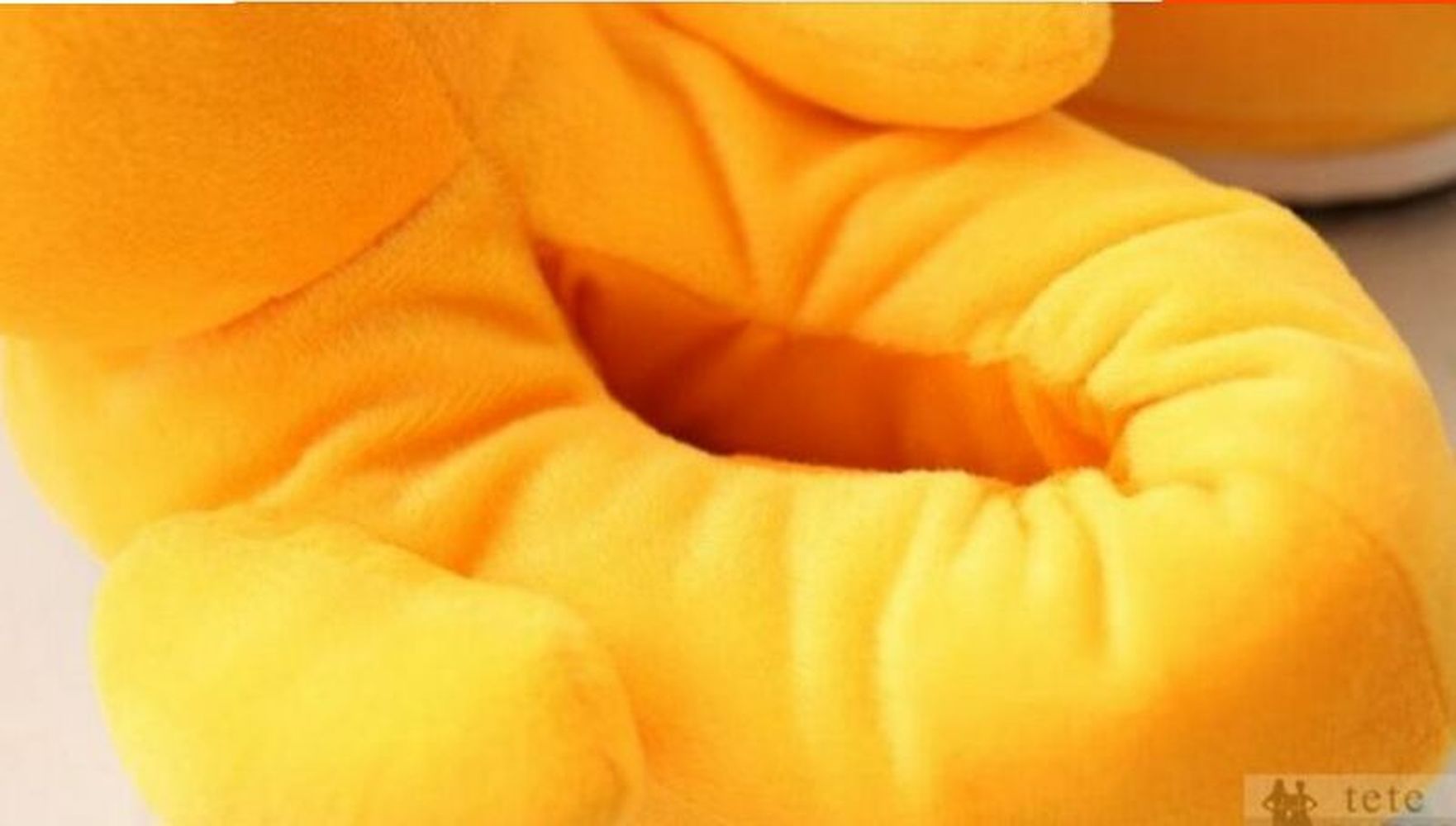 Hommes garçons canard forme en peluche pantoufles pas de glissement intérieur chaussures Valentine hiver tongs