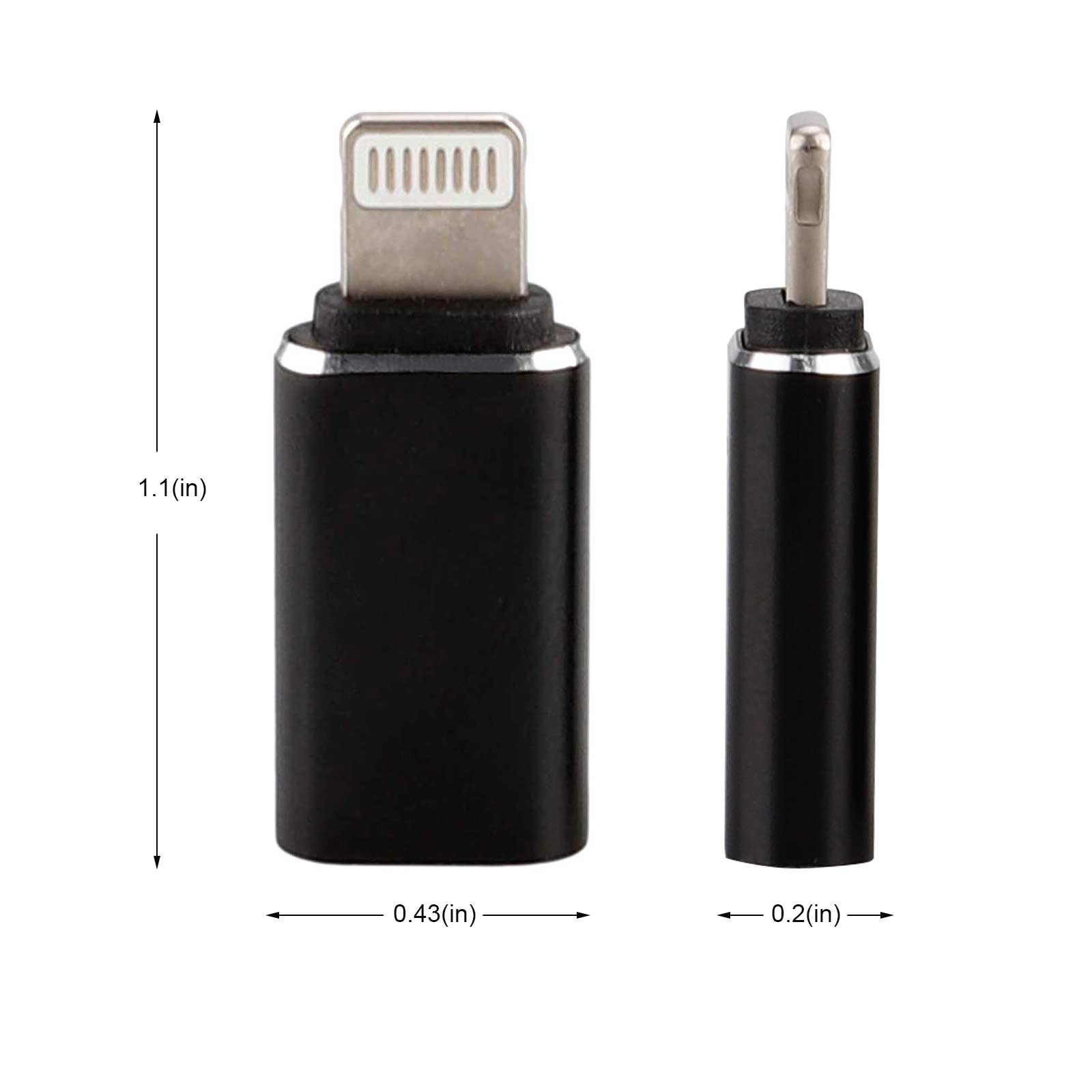 Adapters Cellphone Adapter Adapter Type-C Iphone Android Adapter Abs USB-C Micro Usb Zwart Aangenaam Type-C apple Adapter