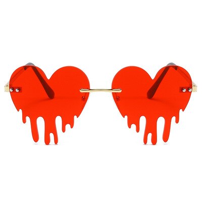 Love Heart Lens Sunglasses Women Transparent Plastic Glasses Style Sun Glasses Female Clear Candy Color Lady