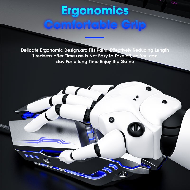 USB Wired Gaming Mouse 2400DPI Adjustable 4 Buttons LED Optical Gamer Mause Computer Mice for PC Laptop Mouse Gamer