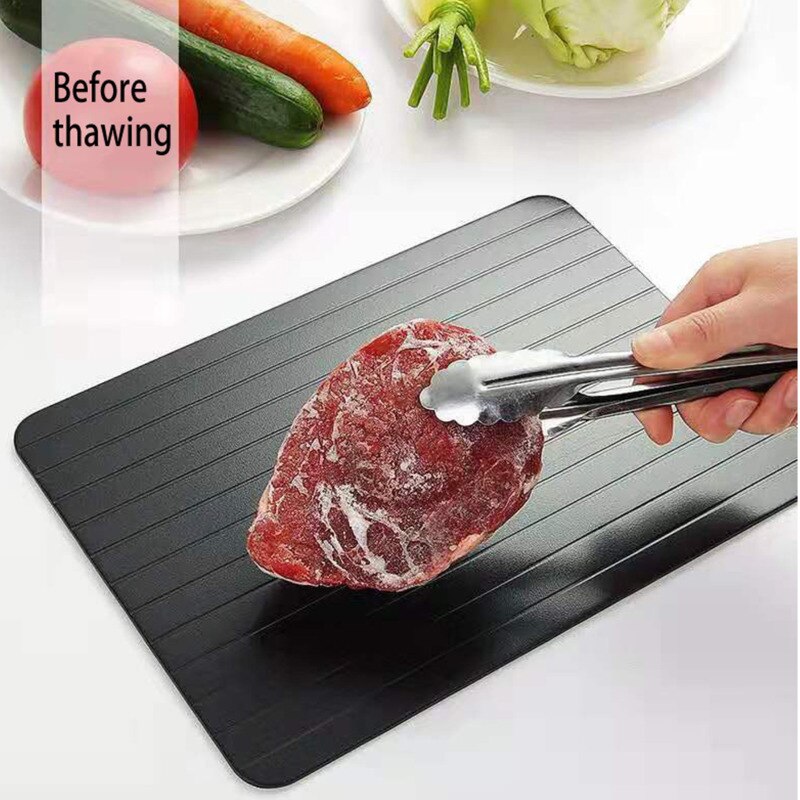 Aluminum Fast Defrosting Tray Thaw Food Meat Thawing Fruit Sea Fish Quick Defrosting Plate Board Tray Kitchen Gadget Tool