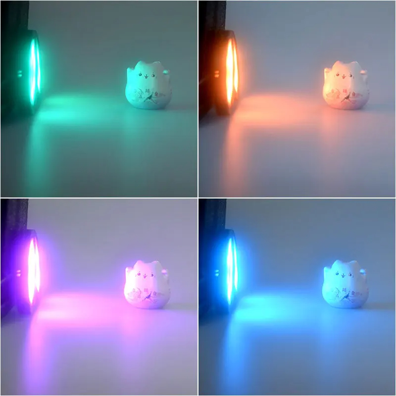 USB Led Spotlight 3W DC5V RGB With Remote Jewelry Cabinet Showcase Counter Lamp Ceiling USB plug 2 in One Mini Spot Light