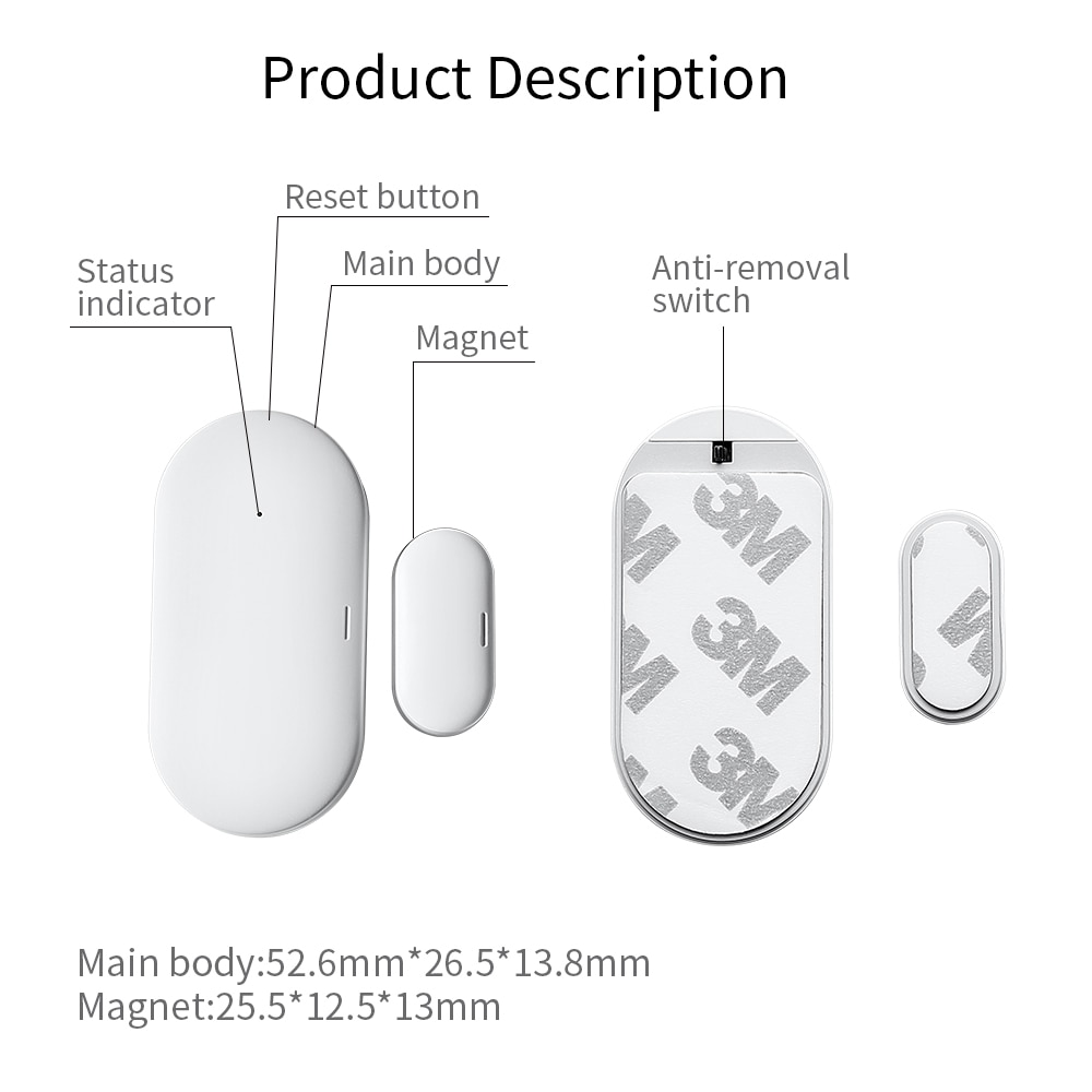 Tuya smart zigbee dør vindu kontakt sensor smart hjem trådløse dørdetektorer åpne/lukke app fjernalarm
