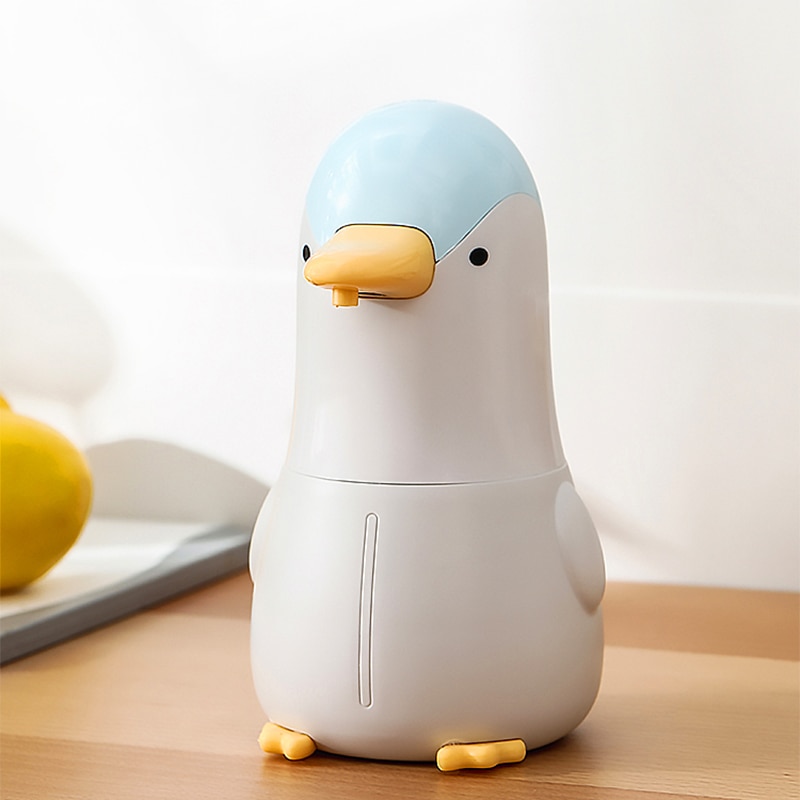 D2 Cute Penguins Automatic Soap Dispensers Child Liquid Soap Dispenser Kitchen Bathroom Touchless Induction Foam Antiseptic Hand