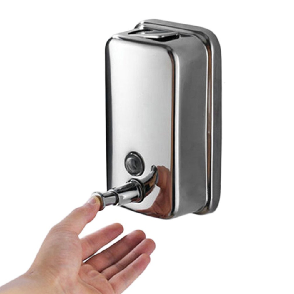 Dispensador de 500/800/1000ml, dispensador de sabão líquido de aço inoxidável, suporte de parede, shampoo, dispensador de loção de banho