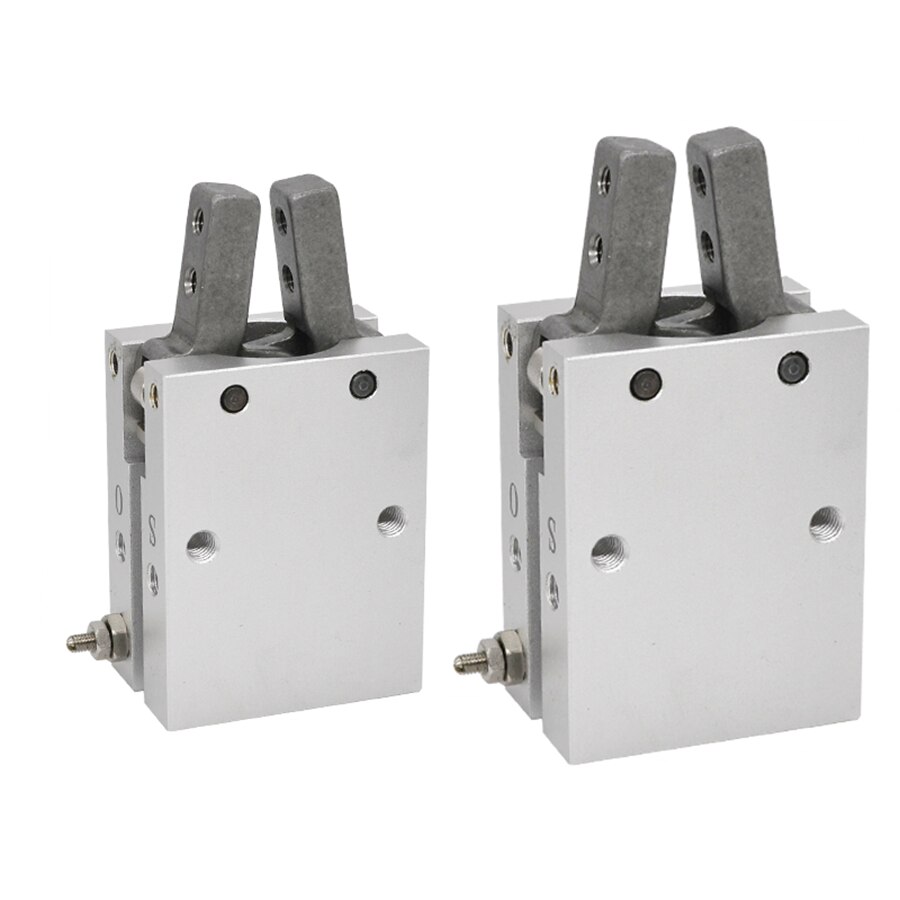 1Pcs pneumatic finger cylinder double acting air gripper angular style fulcrum opening and closing type MHC2-10D,16D,20D