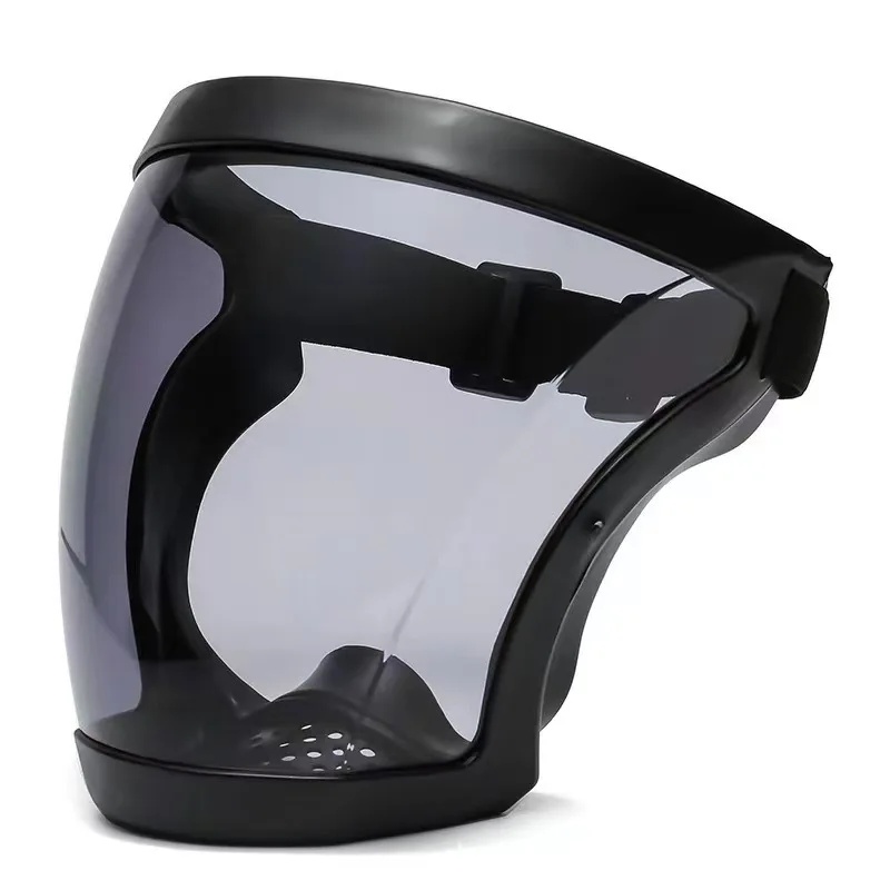High Definition Transparent Protective Face Mask Dustproof Riding Goggles Safety Protection against Spatter Labor Protection Gla: Silver