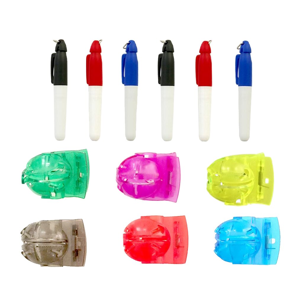 Golf Ball Marker with Marking Pen, Plastic Golf Ball Drawing Line Tool