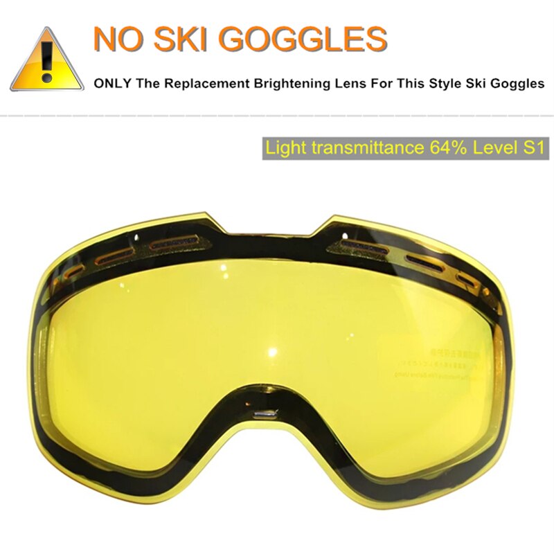 Mosodo magnetiske skibriller magnet snescooter anti-dug skibriller sne store sfæriske vinterskibriller lysende len