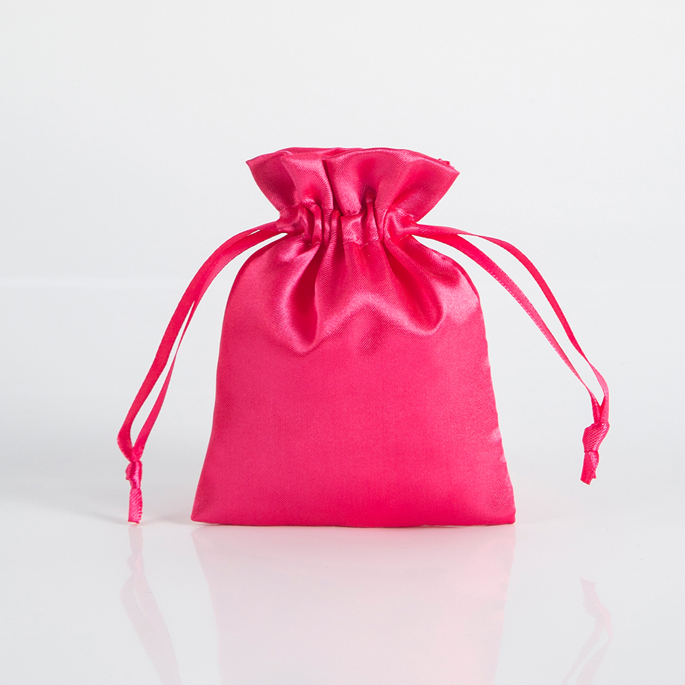 10 pièces petit sac à cordon de serrage en soie pour bijoux cheveux montre chaussures diamant perle anneau maquillage voyage emballage pochettes: 40cm / Rhodium plaqué