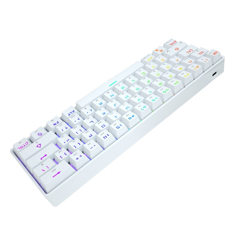 Wireless Keyboard Anti-ghosting RGB/ Mix Backlit LED USB Gaming Mechanical Keyboard Blue Red Switch 61key For Gamer PC Laptop US