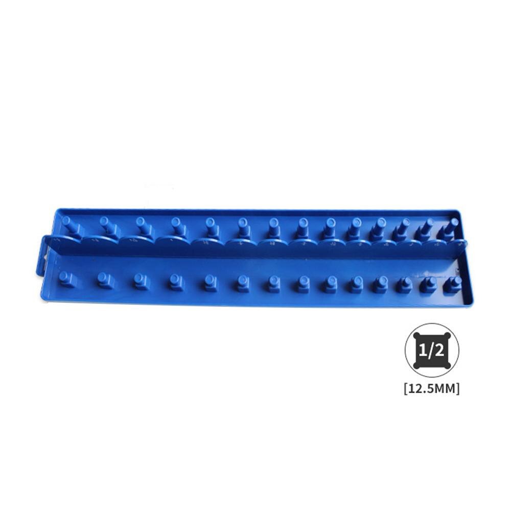 Socket Organizer Tray Rack Storage Holder Tools Set Home Repairing Shelf Stand Bracket Inch 1/4 1/2 3/8 For Garage Workshop: 12