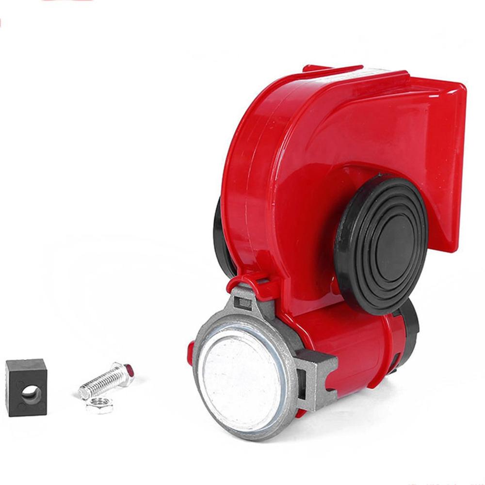 Pratique moto voiture alarme sirène 3 tons klaxon haut-parleur Auto alarme Police pompiers Ambulance 3 son voiture klaxon: Rouge