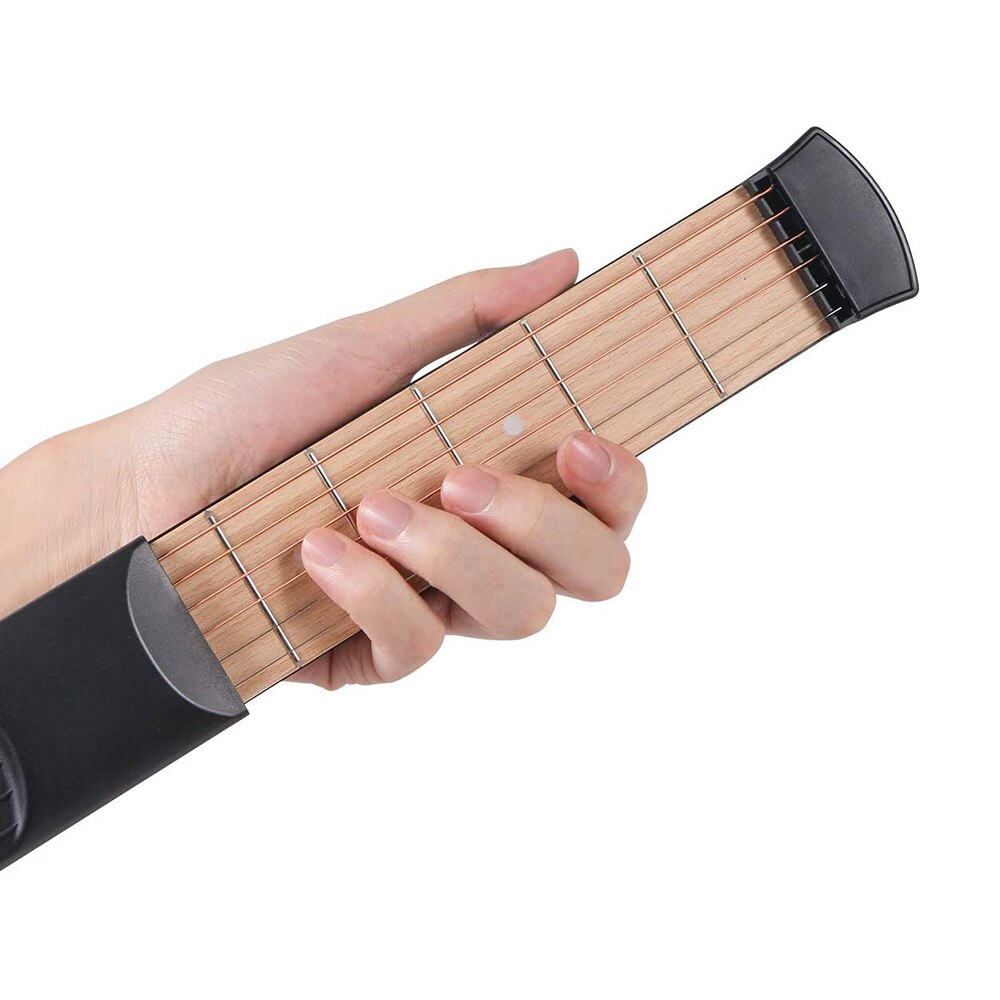 Smarta prylar bärbar 6- ton ficka gitarr ackord tränare verktyg kan rotera ackord diagram skärm gitarr finger tränare