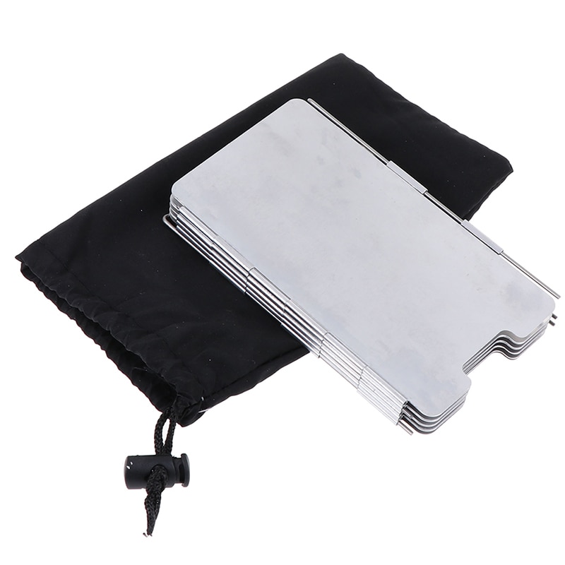 9 Plates Wind Shield Screens Foldable Outdoor Camping Cooking Cooker Gas Stove Windshield Wind Screen