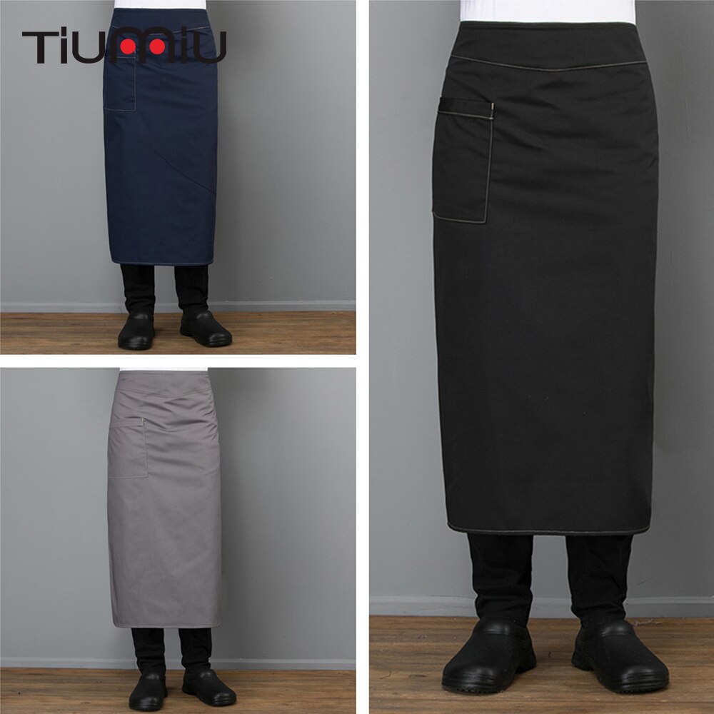 delantales de Chef cocina café del hotel tienda panadería camarero delantal con bolsillos cocinero Ropa de Trabajo uniformes de Chef de