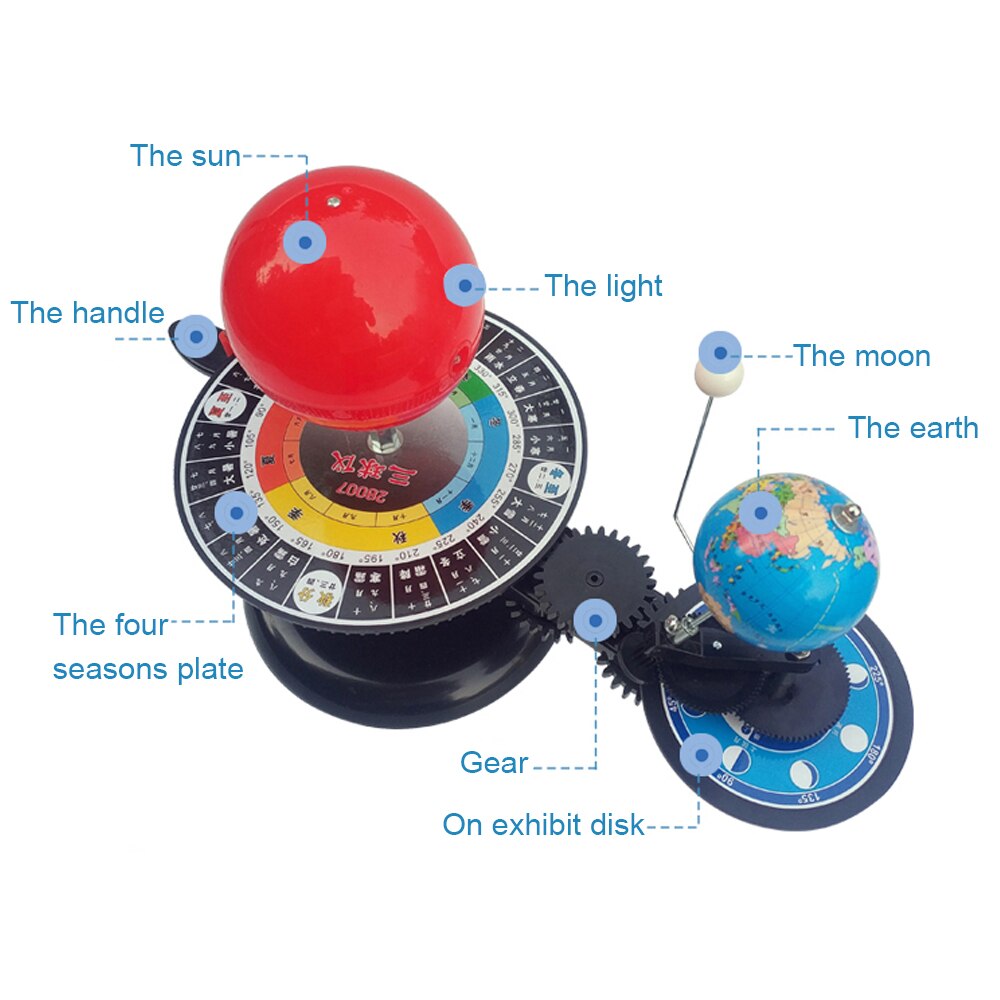 DIY Solar System Model Globe Earth Sun Moon Orbital Planetarium Educational Teaching Tool Astronomy Science Kit for Child Kid