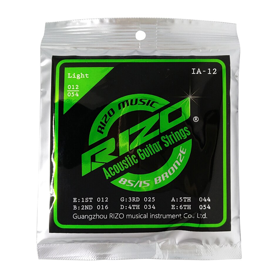 RIZO Acoustic Guitar Strings A Set 1st-6th Guitarra Strings 85/15 Bronze Korea-Made Hexangular Steel Core