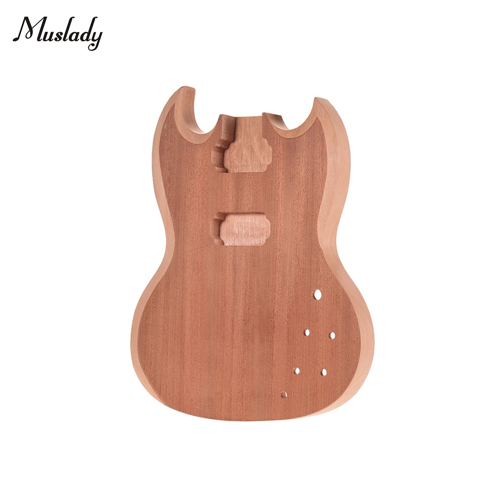 Muslady guitare corps inachevé acajou bois blanc guitare baril pour SG Style guitares électriques bricolage pièces guitare accessoires