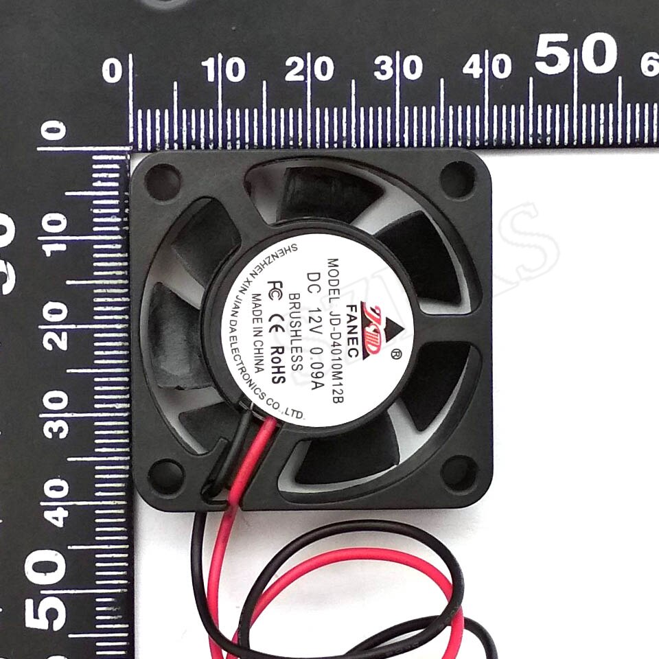 DC 12V 40mm x 40mm x 10mm 2-Pin Ball Bearing Computer PC Case Cooling Fan 4010