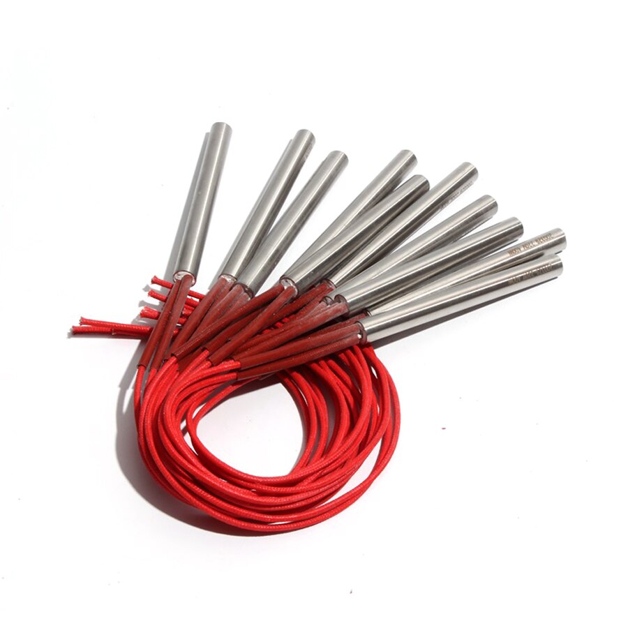 10 sztuk 12.5mm 98 ~ 115mm 201SUS pojedynczy klosz podwójna rura grzewcza 110V/220V/380V podgrzewacz rurowy 300/310/330/340/360W Element elektryczny